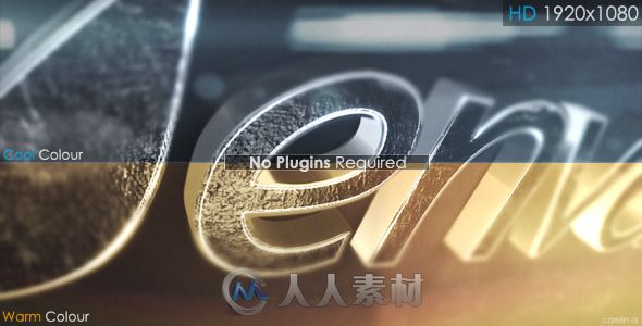 影视级三维logo演绎动画AE模板 Videohive 3D Metallic Reveal 5177772 Project for...