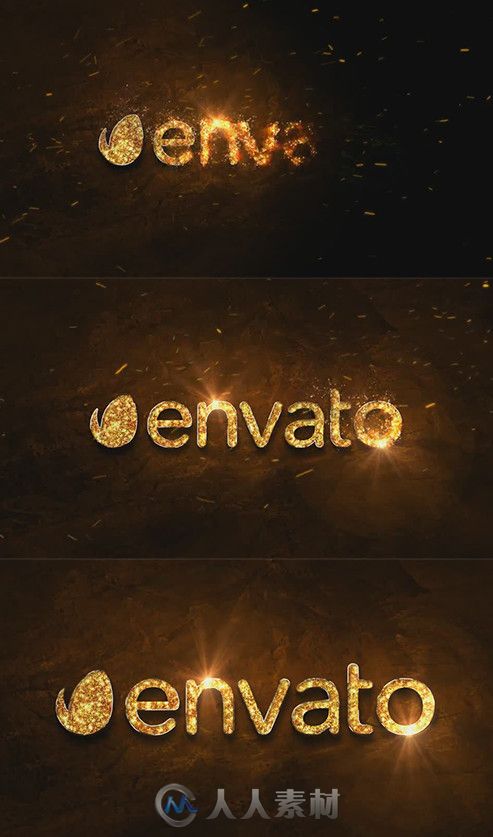 炙热烈焰Logo演绎动画AE模板 Videohive Fire Gold Logo 6714723 Project for After...