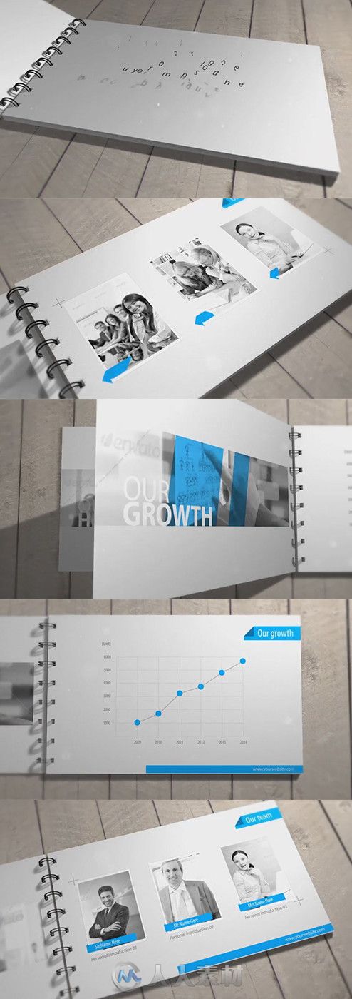 企业宣传图册动画AE模板 Videohive Clean Presentation 7746018 Project for After...