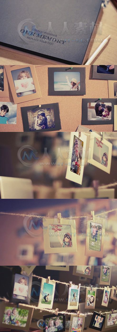 温馨回忆相册动画AE模板 Videohive Photo Gallery Memories 7285580 Project for A...