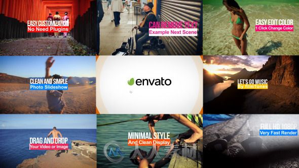 简洁漂亮包装动画AE模板 Videohive Clean And Simple Slideshow 7255240 Project f...