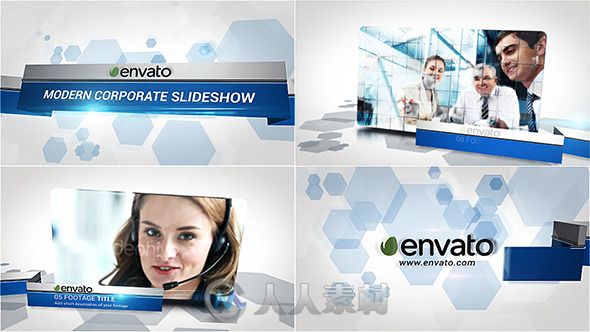 现代企业宣传包装动画AE模板 Videohive Modern Corporate Slideshow 6219991 Proje...