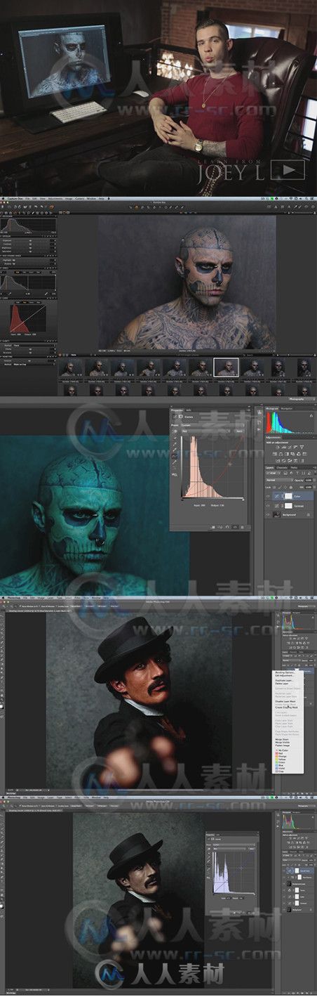 Photoshop影视颜色分级训练视频教程 Learn From Joey L Cinematic Color Grading