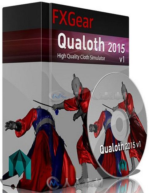 Qualoth布料模拟动画Maya插件2015V1版 FXGear Qualoth 2015 v1 For Maya 2011 to 2...