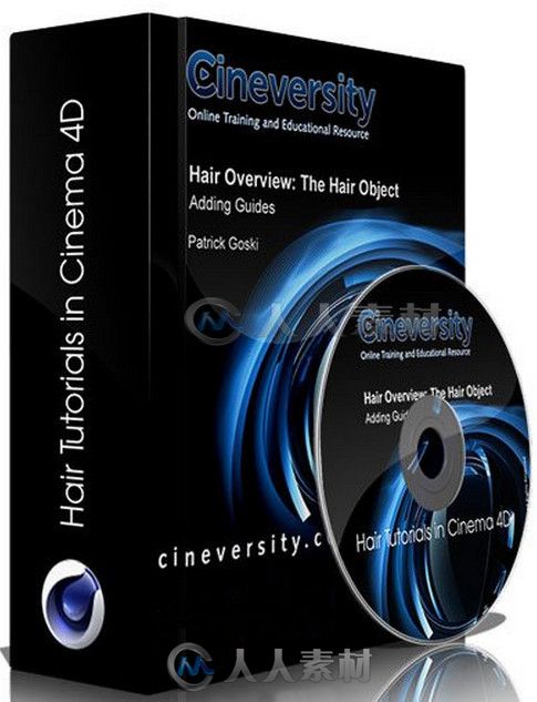 C4d角色头发制作训练视频教程 Cineversity Hair Tutorials Cinema 4D by Patrick G...