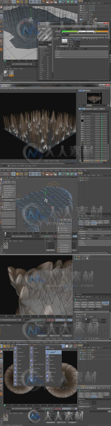 C4d角色头发制作训练视频教程 Cineversity Hair Tutorials Cinema 4D by Patrick G...