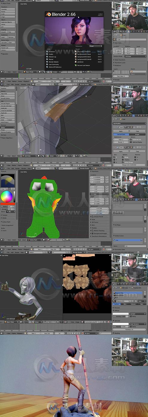 Blender三维3D打印技术训练视频教程 DVD Training 12 Blender for 3D Printing