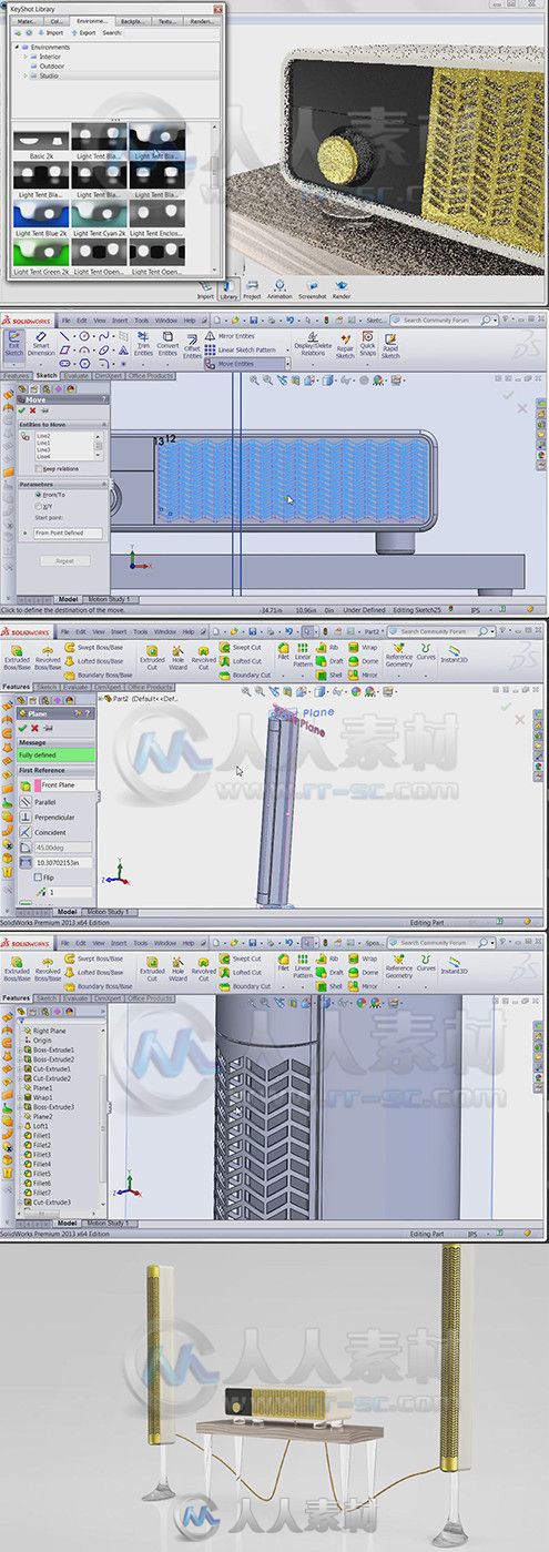 Solidworks快速建模技术训练视频教程 Digital-Tutors Creating Quick Sketch Model...