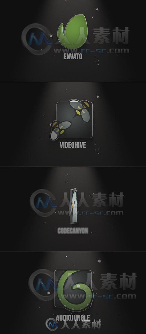 闪亮舞台三维Logo演绎动画AE模板 Videohive Logo Reveal Swinging Light 7229239 P...