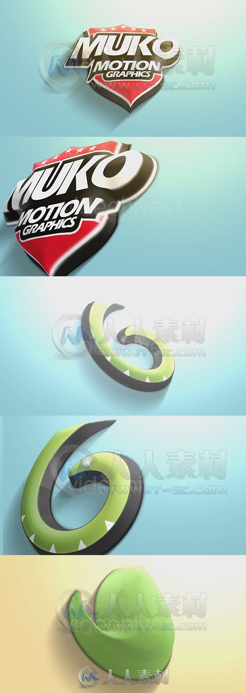 三维标识Logo演绎动画AE模板 Videohive Logo 3D Bevel 5380482 Project for After ...