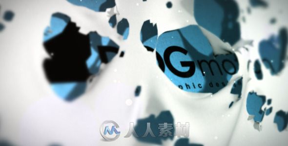 碎布散落Logo演绎动画AE模板 Videohive Tearing The Cloth 5123660 Project for Af...