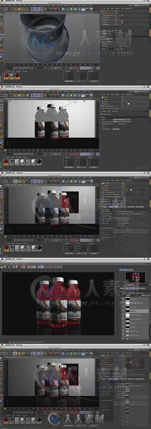 C4D产品级数码设计视频教程 Lynda digital Product Photography with CINEMA 4D