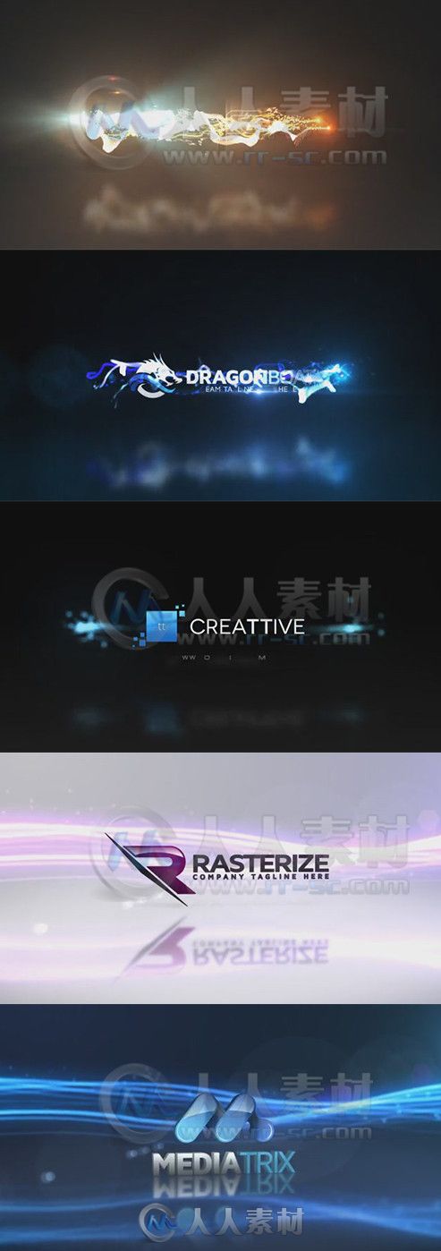 超级粒子Logo演绎动画AE模板 Videohive Quick Logo Sting Pack 04 Glowing Particl...