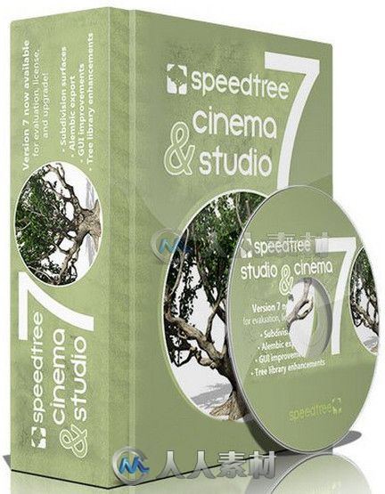 SpeedTree Cinema树木植物实时建模软件V7.0.7版 SpeedTree Cinema v7.07 Win Mac L...