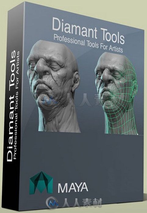 RD3D Diamant Tools角色建模Maya2011-2015插件V1.11版 RD3D Diamant Tools v1.11 f...