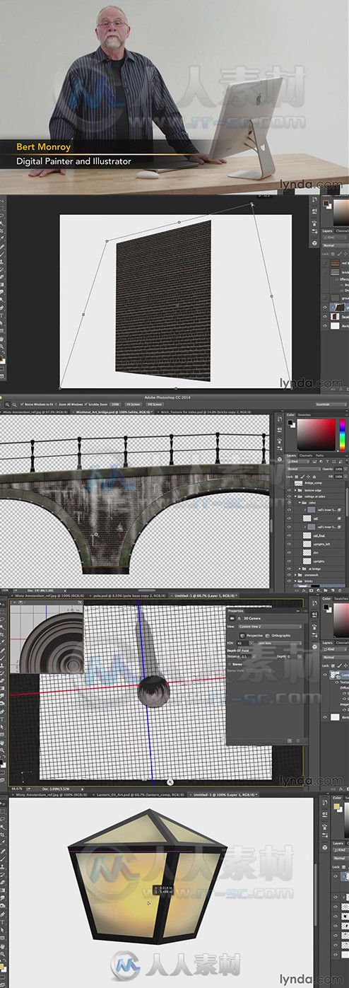 AI与PS迷雾桥梁特效制作视频教程 Lynda Bert Monroy The Making of Amsterdam Mist...