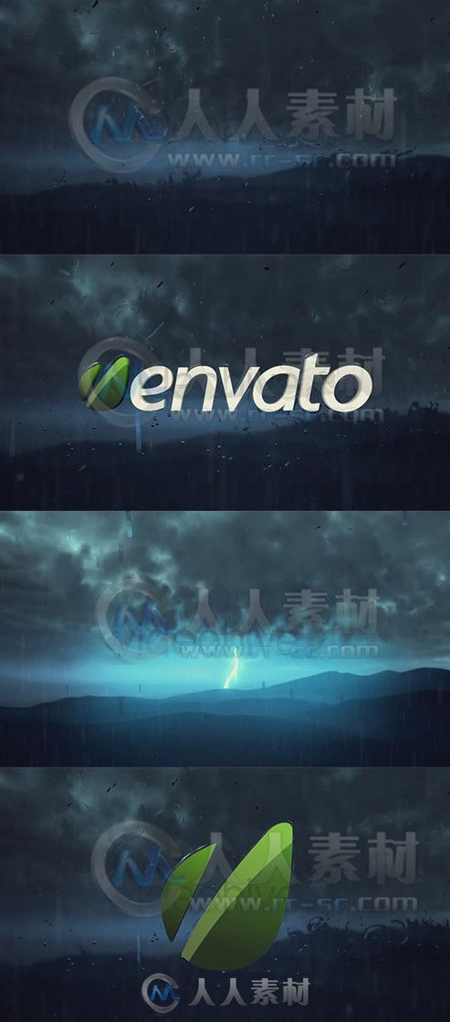 暴风骤雨Logo演绎动画AE模板 Videohive Storm is Coming 3932729 Project for Afte...