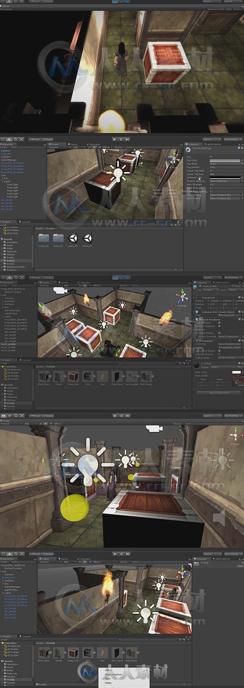 Unity三维迷宫游戏制作视频教程第四季 3DMotive Creating a Puzzle Game in Unity ...