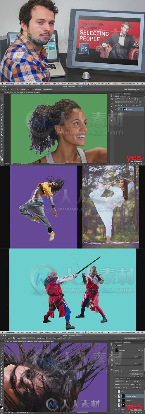 Photoshop超级人像抠图技术视频教程 SkillFeed Making Selections of People in Ph...
