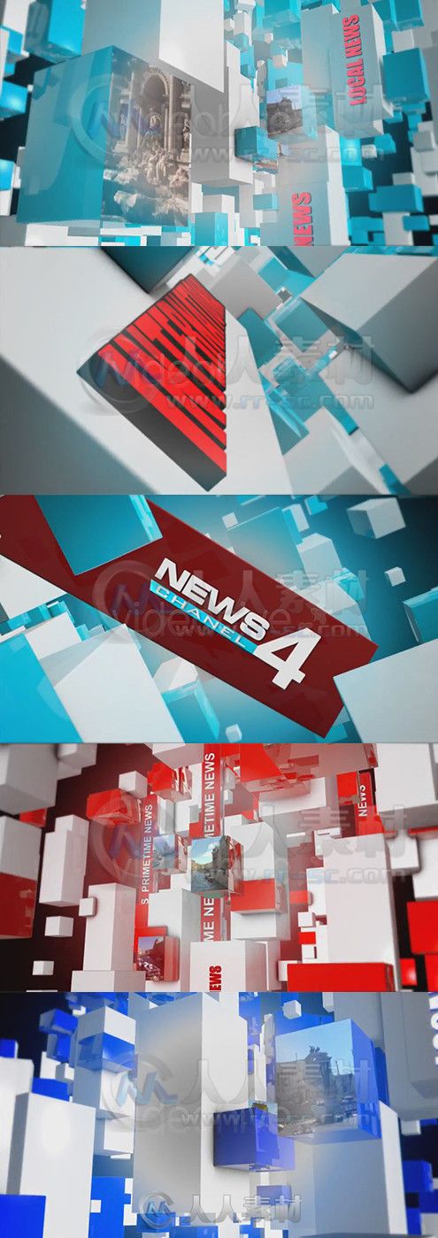 新闻频道电视片头包装动画AE模板 Videohive News Channel 2640642 Project for Aft...