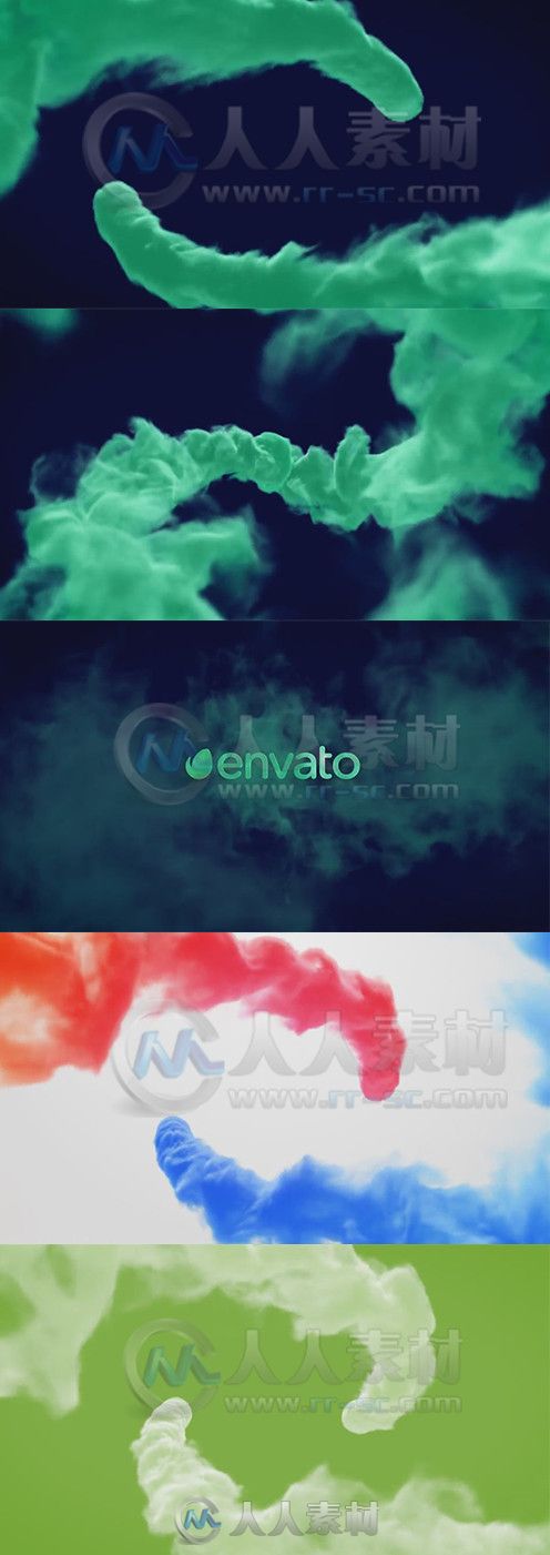 彩色烟雾Logo演绎动画AE模板 Videohive Colorful Smoke Reveal 8918826 Project fo...