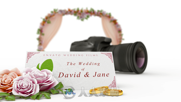 婚礼相机展示动画AE模板 Videohive Wedding Film Intro 7422671 Project for After...