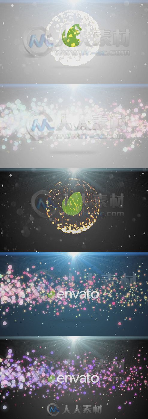 光耀粒子Logo演绎动画AE模板 Videohive Light Reveal Particle Logo 9071030 Proje...