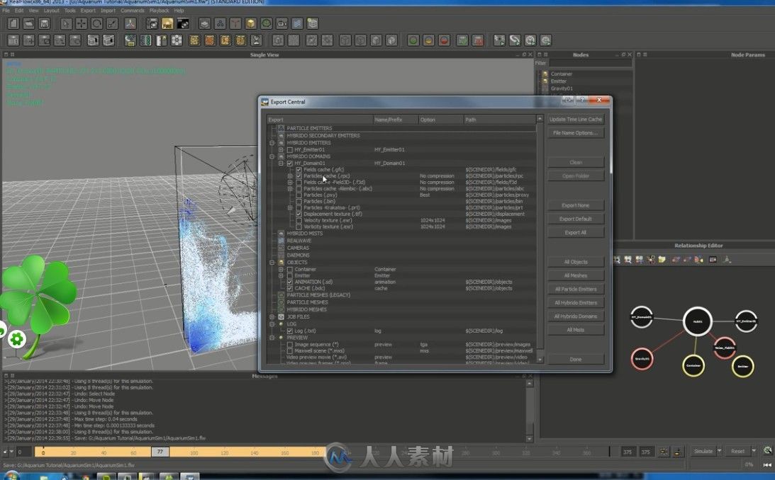 maya。realflow、kk渲染器以及nuke综合使用的洪水教程