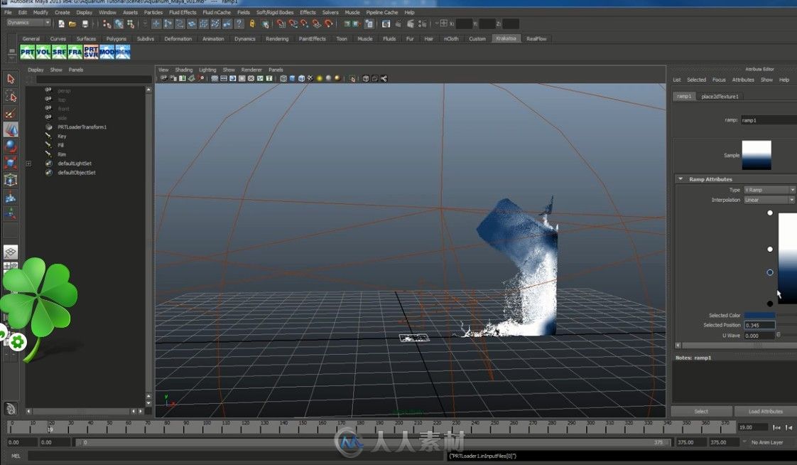 maya。realflow、kk渲染器以及nuke综合使用的洪水教程