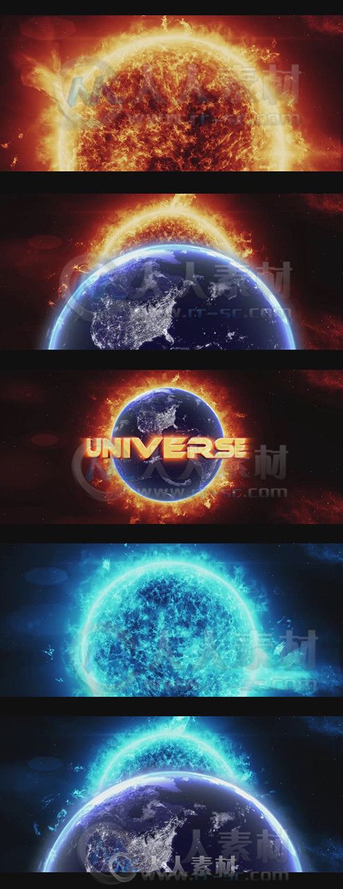 超级日食影视特效动画AE模板 Videohive Solar Eclipse Cinematic Logo Reveal 8115077