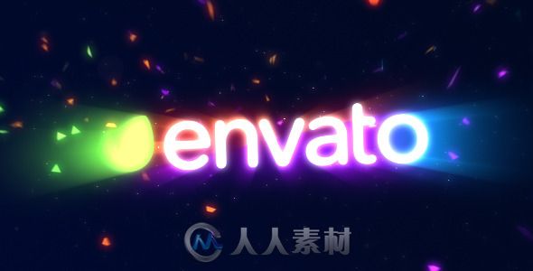 彩色光线轨迹Logo演绎动画AE模板 Videohive Light Trails Logo 9239372