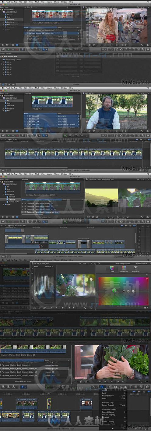 Final Cut Pro X纪录片剪辑制作视频教程 Lynda Documentary Editing with Final Cu...