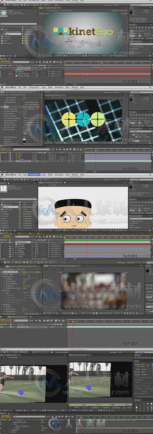 AE CC基础技能训练视频教程 Lynda After Effects CC Essential Training updated N...