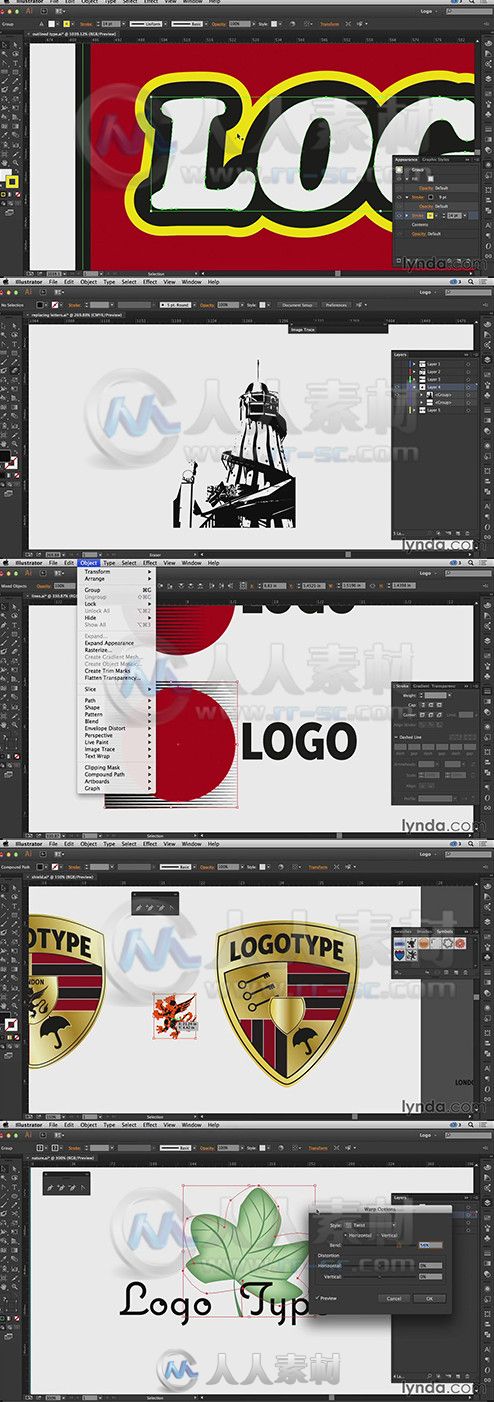 Logo视觉设计技术训练视频教程 Lynda Logo Design Techniques