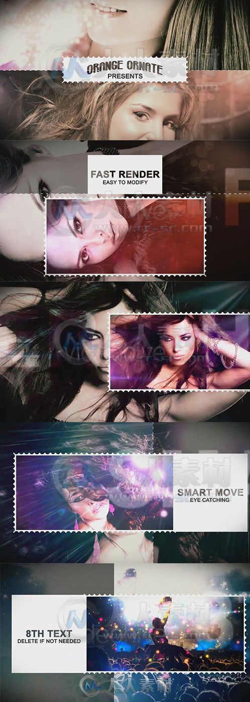 夜店狂欢宣传动画AE模板 Videohive Night Club Music And Dance Party Slideshow 2...