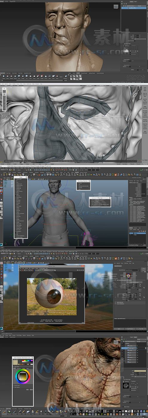 生化僵尸概念艺术制作视频教程 The Gnomon Workshop Making Frankensteins Monster...