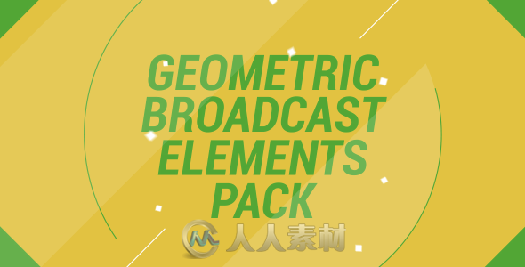 清新几何电视包装动画AE模板 Videohive Geometric Broadcast Elements Pack 8606180