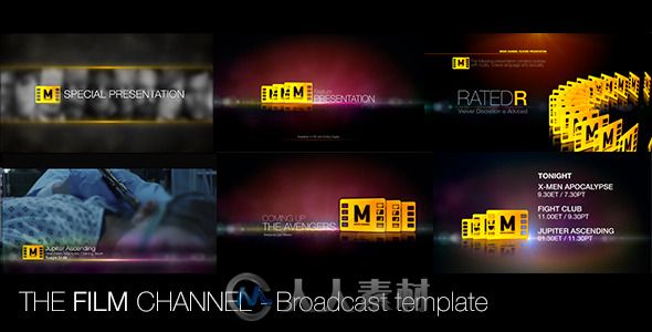 电影频道电视包装动画AE模板 Videohive The Film Channel 9102243