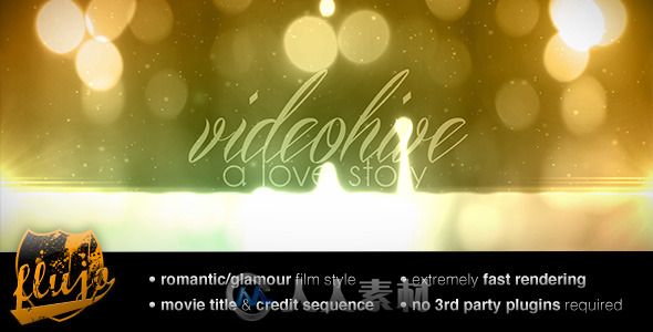 唯美闪光影视片头动画AE模板 Videohive Movie Title 2782013