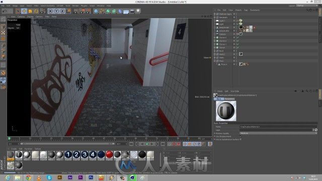 火车站建模贴图灯光渲染教程 Curse Studio – The Train Station Tutorial VrayForC4D