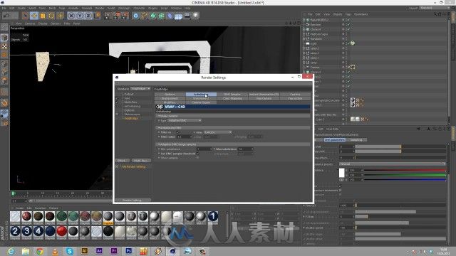 火车站建模贴图灯光渲染教程 Curse Studio – The Train Station Tutorial VrayForC4D