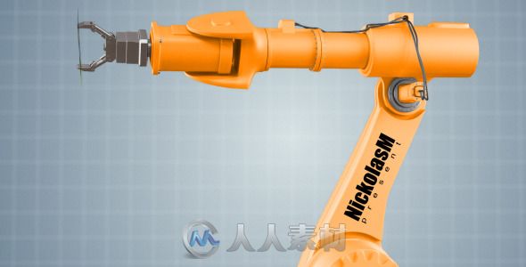 机器手臂展示动画AE模板 Videohive Industrial Robot 757308