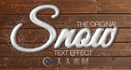 雪花字体特效设计PS动作 Graphicriver Snow Text Effect Generator 8660412