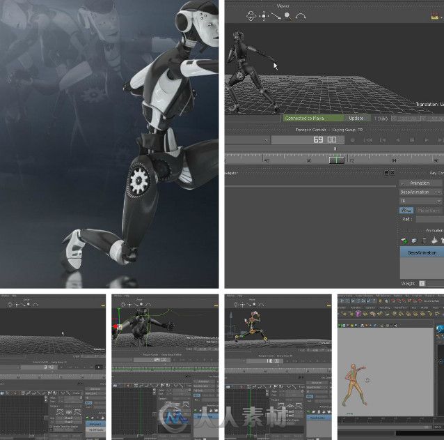 MotionBuilder与Maya角色关键帧动画制作视频教程