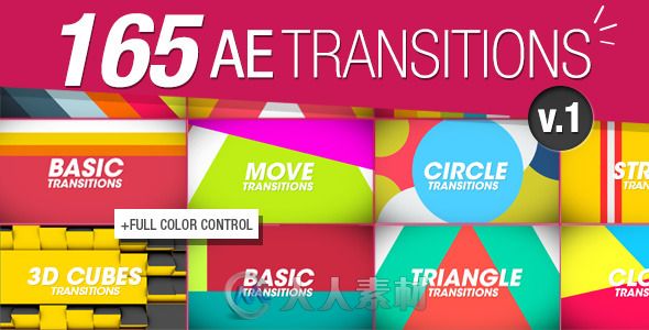 165组超级转场大礼包AE模板合辑 Videohive 165 Transitions Pack v1 8934642