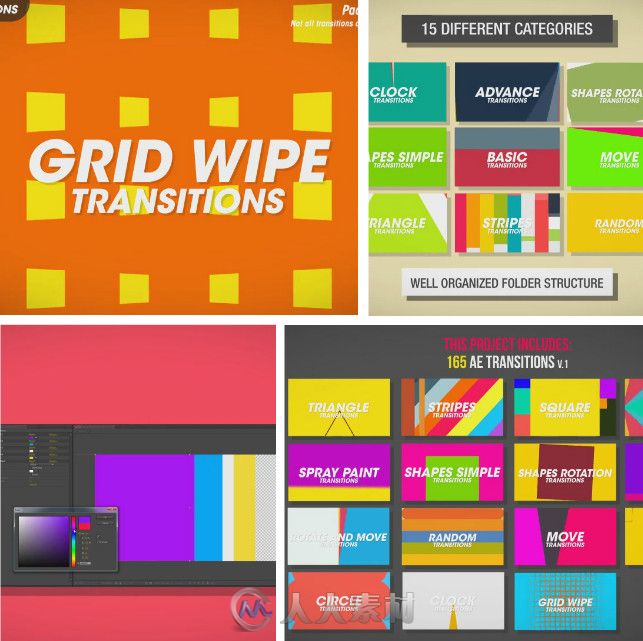 165组超级转场大礼包AE模板合辑 Videohive 165 Transitions Pack v1 8934642