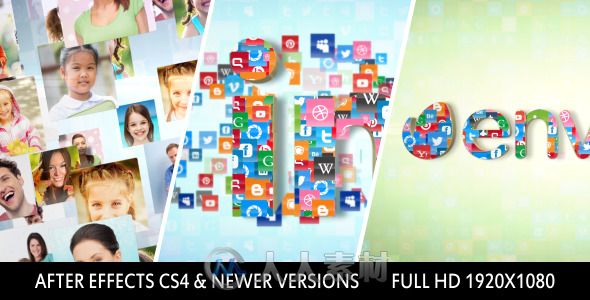 万象聚汇Logo演绎动画AE模板 Videohive Photos Icons Logo Formation 9753711