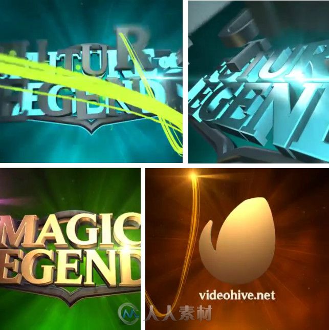 传奇电影Logo演绎动画AE模板 VideoHive Legends Cinematic Logo Reveal 10471874