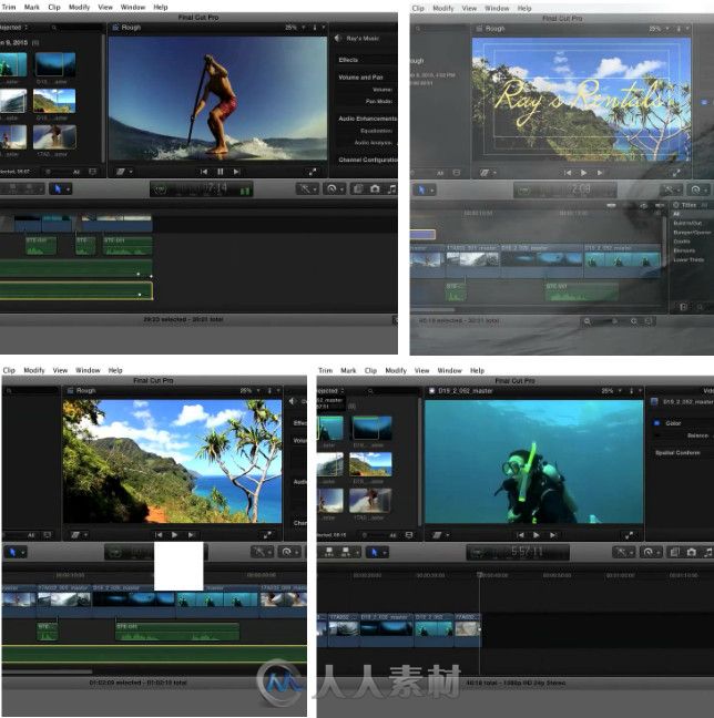 Final Cut Pro X基础核心训练视频教程 Digital-Tutors Introduction to Final Cut ...