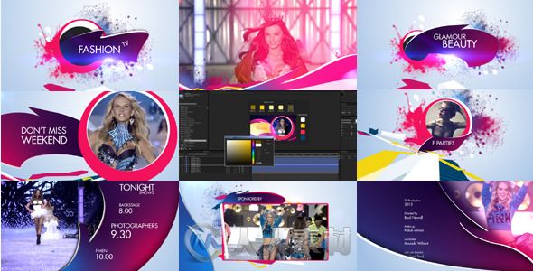 维多利亚时尚密码包装动画AE模板 Videohive Retro Fashion Package 5510661